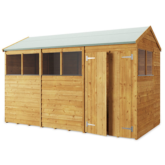 Storemore Large Overlap Apex Wooden Shed with Windows