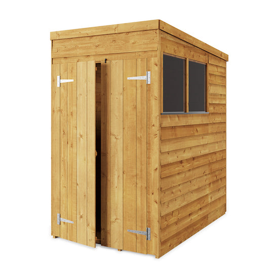 Storemore Overlap Pent Wooden Shed with Windows