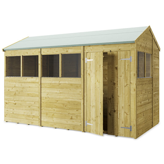 Storemore Tongue and Groove Large Apex Wooden Shed with Windows