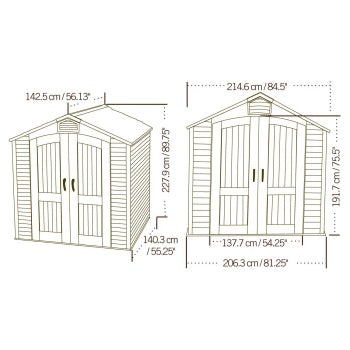 Lifetime Heavy Duty Plastic Shed 7 X 4.5ft