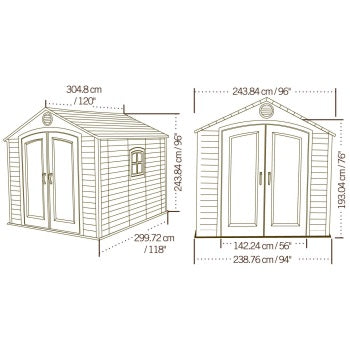 Lifetime Special Edition Heavy Duty Plastic Shed 8x10ft