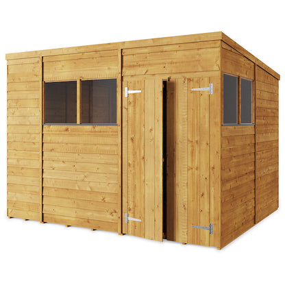 Storemore Overlap Pent Wooden Shed with Windows