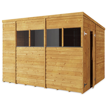 Storemore Overlap Pent Wooden Shed with Windows