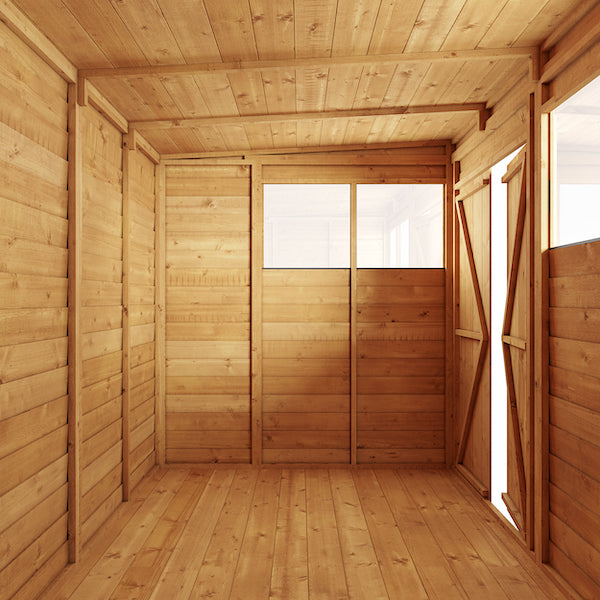 Storemore Overlap Pent Wooden Shed with Windows
