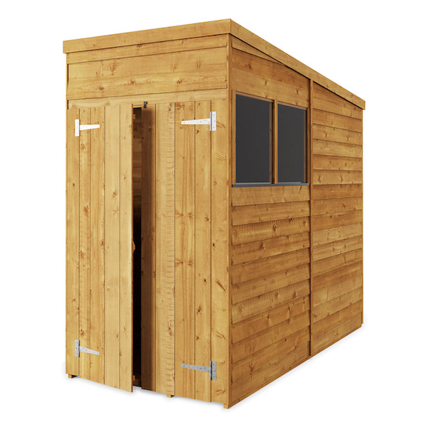 Storemore Overlap Pent Wooden Shed with Windows