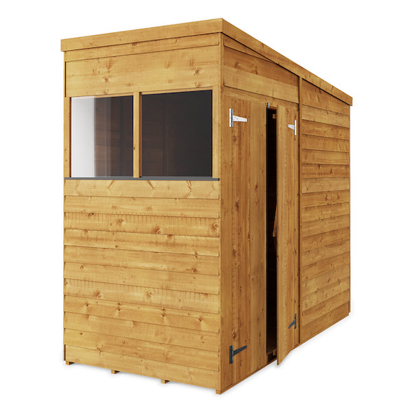Storemore Overlap Pent Wooden Shed with Windows