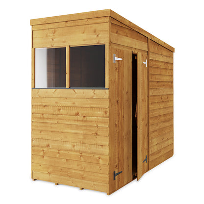 Storemore Overlap Pent Wooden Shed with Windows