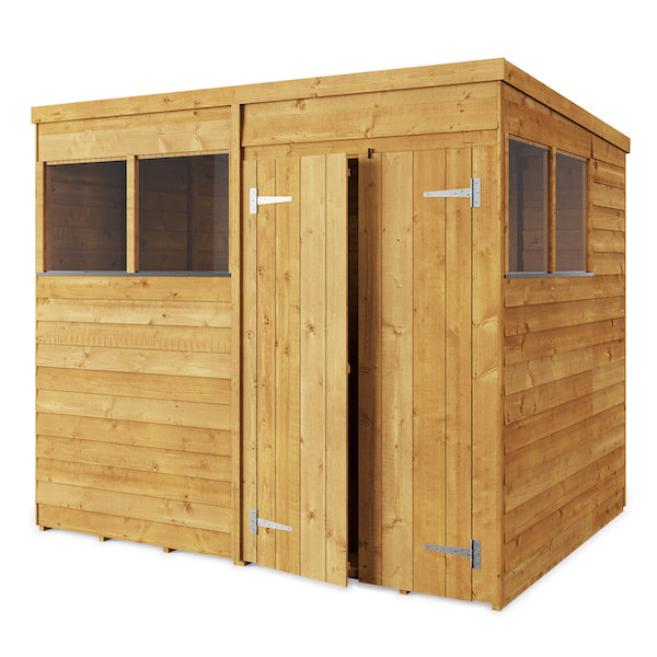 Storemore Overlap Pent Wooden Shed with Windows
