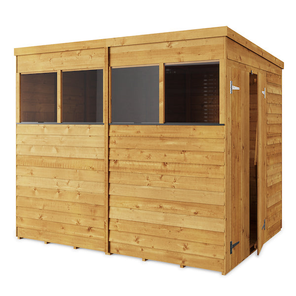 Storemore Overlap Pent Wooden Shed with Windows