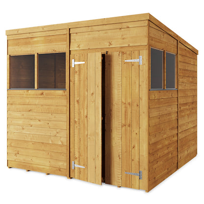 Storemore Overlap Pent Wooden Shed with Windows
