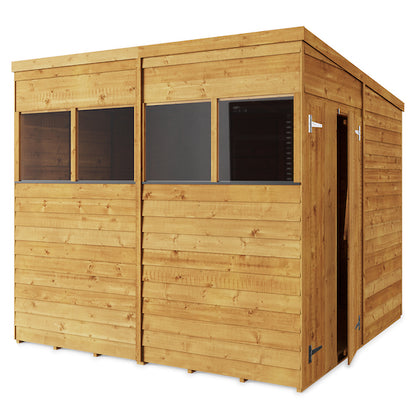 Storemore Overlap Pent Wooden Shed with Windows